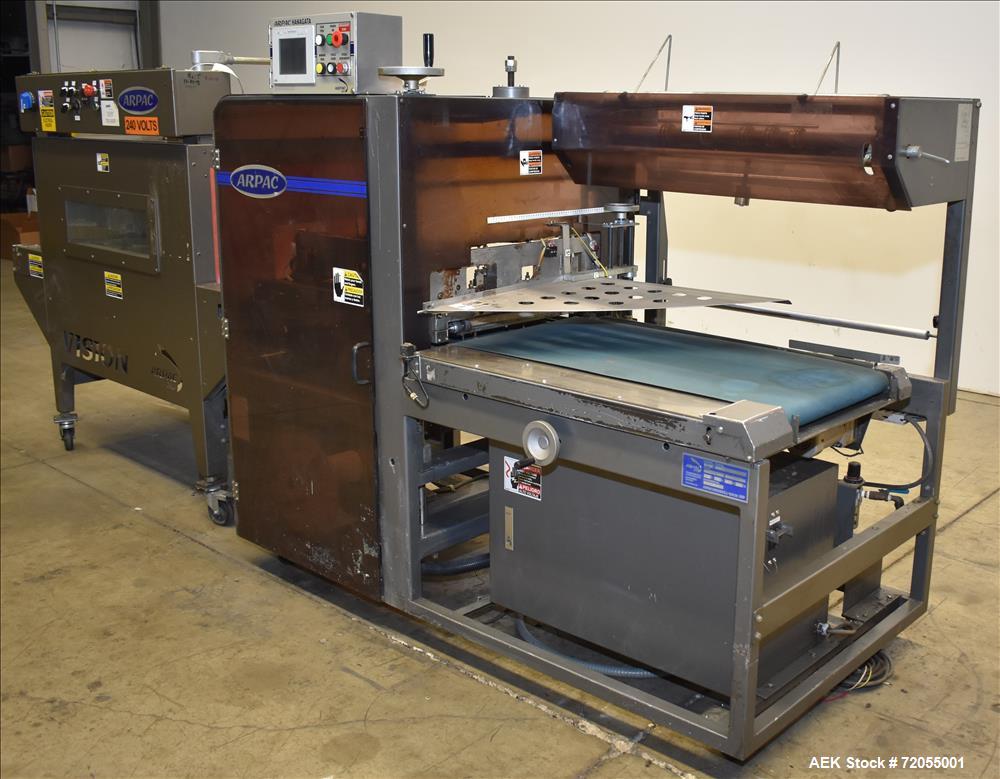 Used- Arpac Hanagata Model L-26 Automatic L-Bar Sealer. Includes Arpac Vision He