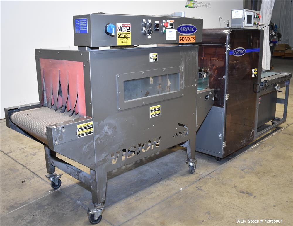 Used Arpac Hanagata Model L-26 Automatic L-Bar Sealer. Includes Arpac Vision He