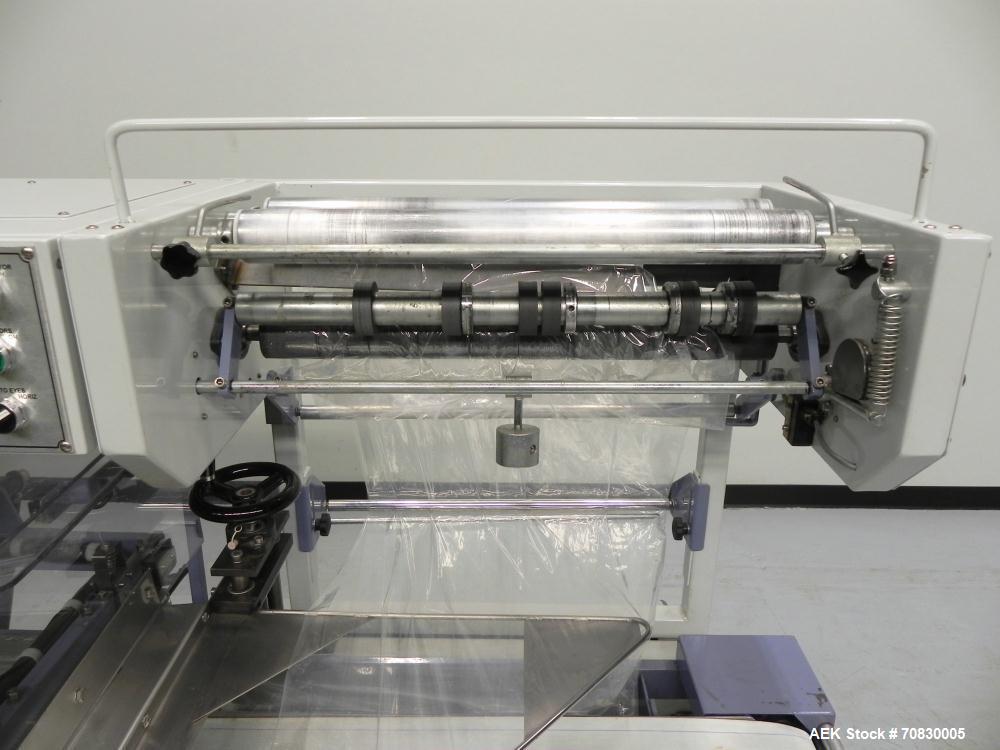 Used Conflex Model E-250 HS Automatic L Bar Sealer and Shrink Wrapper. The model E-250 HS is capable of speeds up to 35 packages per minute. Seal bar is 17" wide x 22" long with max height of 5". Has...