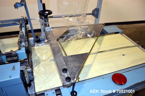 Used Conflex Model E-250C Automatic L Bar Sealer and Shrink Wrapper. Capable of speeds up to 35 packages per minute. Seal bar is 16" wide x 24" long with max height of 8". Has max centerfolded film w...
