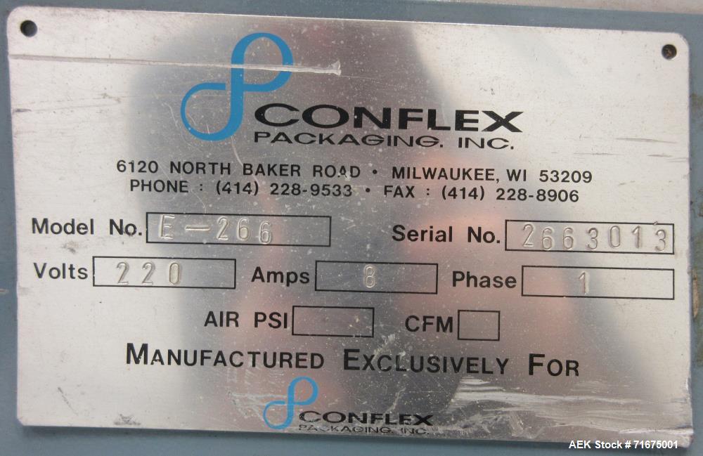 Used Conflex Automatic L Bar Sealer. Model E-266