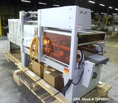 Used Evolution Machinery Automatic L-Bar Sealer and Shrink Tunnel