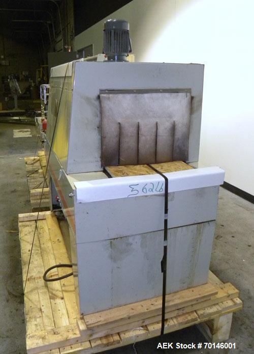 Used Evolution Machinery Automatic L-Bar Sealer and Shrink Tunnel