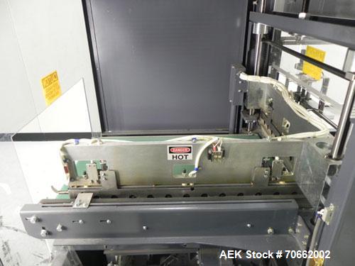 Used Arpac Hanagata Model HP-30Z Automatic L Bar Sealer. Capable of speeds up to 40 packages per minute. 45-90 fpm conveyor speed. Has a maximum package size: OF 1.5"- 19" (width) across, 4" - 16.5" ...