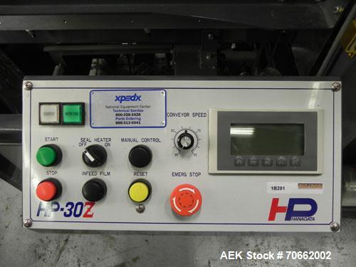 Used Arpac Hanagata Model HP-30Z Automatic L Bar Sealer. Capable of speeds up to 40 packages per minute. 45-90 fpm conveyor speed. Has a maximum package size: OF 1.5"- 19" (width) across, 4" - 16.5" ...