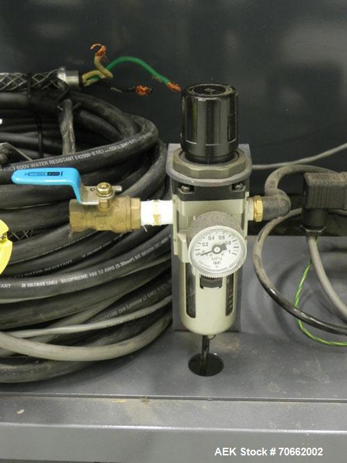 Used Arpac Hanagata Model HP-30Z Automatic L Bar Sealer. Capable of speeds up to 40 packages per minute. 45-90 fpm conveyor speed. Has a maximum package size: OF 1.5"- 19" (width) across, 4" - 16.5" ...
