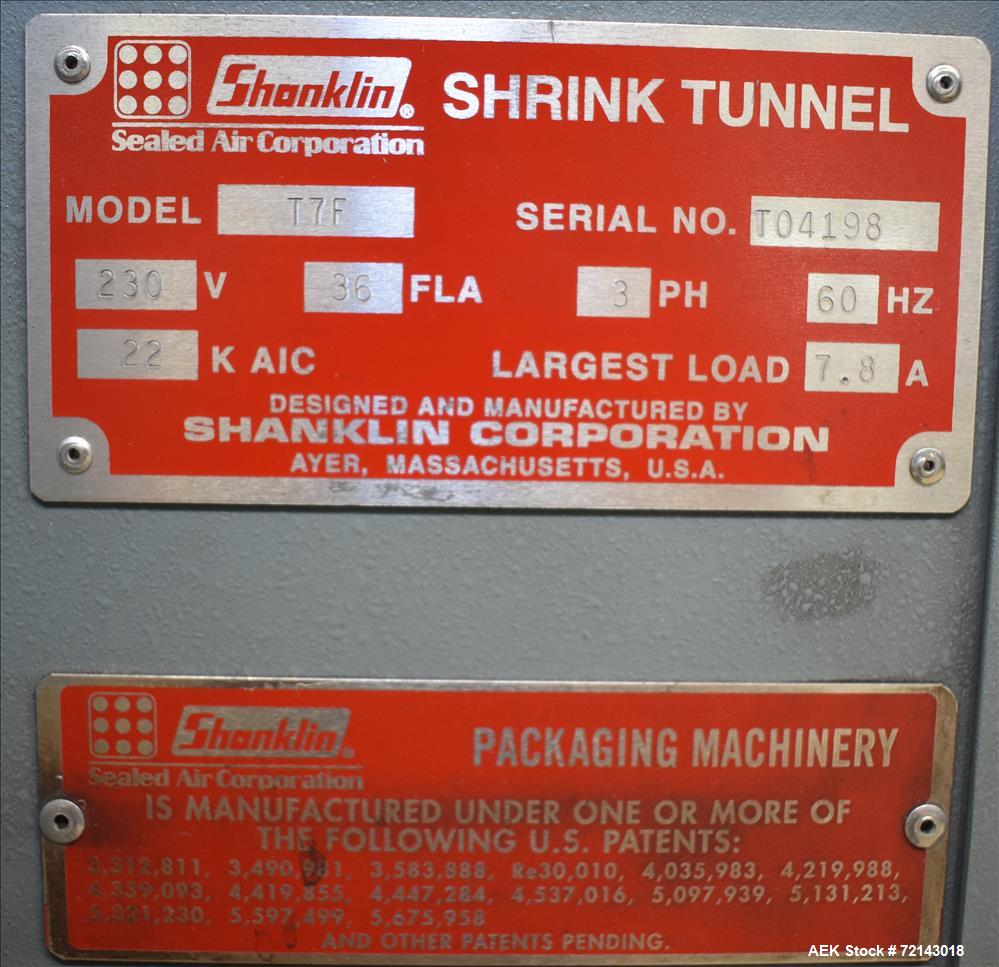 Used Shanklin Automatic L-Bar Sealer, Model A26A.