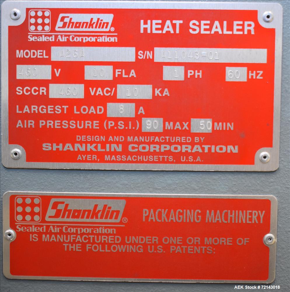 Used Shanklin Automatic L-Bar Sealer, Model A26A.