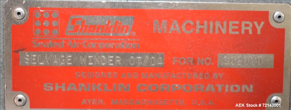 Used Shanklin Model A26A Automatic L-Bar Sealer.