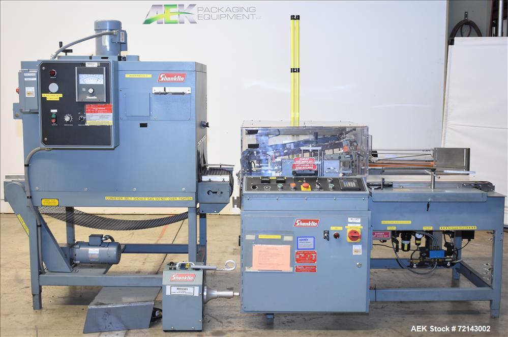 Used Shanklin Automatic L-Bar Sealer, Model A26A w/Shanklin T7XL shrink tunnel