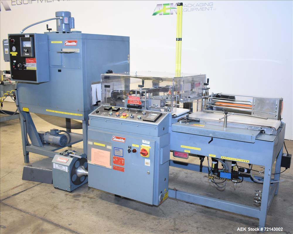 Used Shanklin Automatic L-Bar Sealer, Model A26A w/Shanklin T7XL shrink tunnel