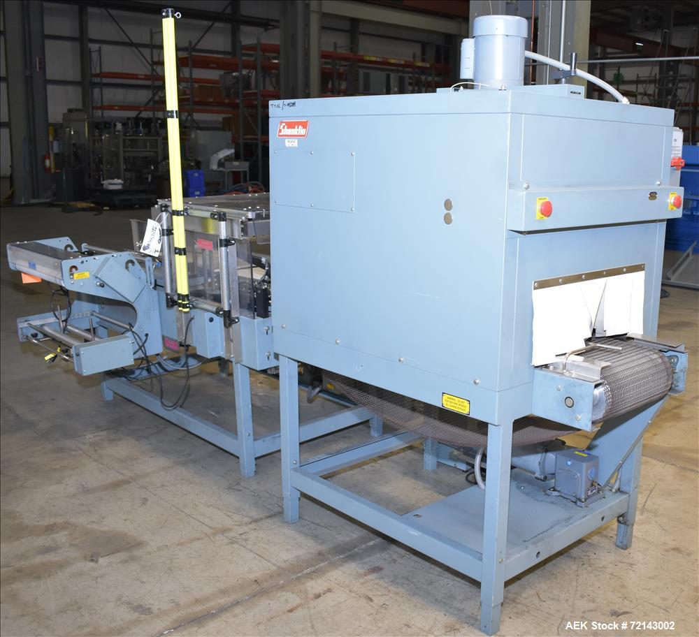 Used Shanklin Automatic L-Bar Sealer, Model A26A w/Shanklin T7XL shrink tunnel