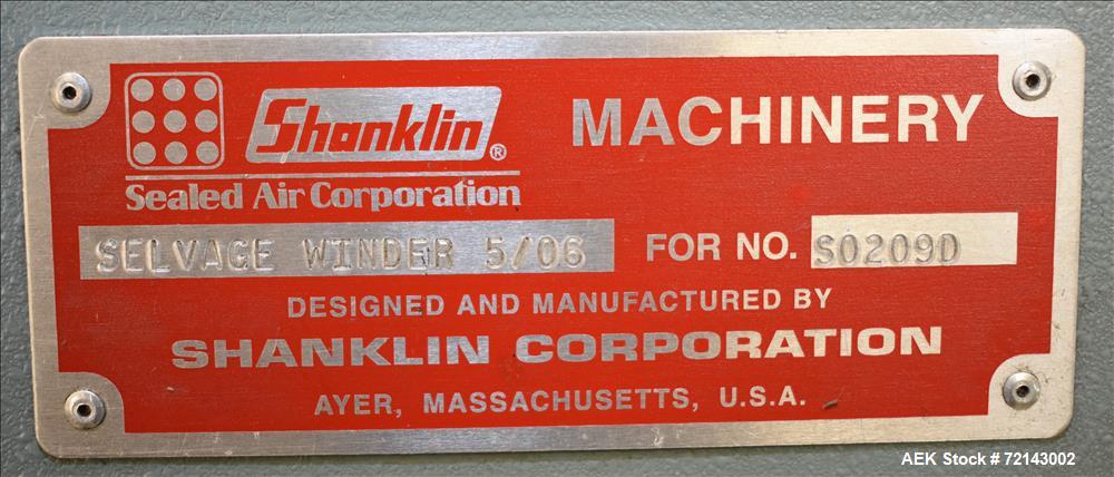 Used Shanklin Automatic L-Bar Sealer, Model A26A w/Shanklin T7XL shrink tunnel