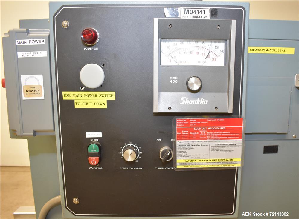 Used Shanklin Automatic L-Bar Sealer, Model A26A w/Shanklin T7XL shrink tunnel