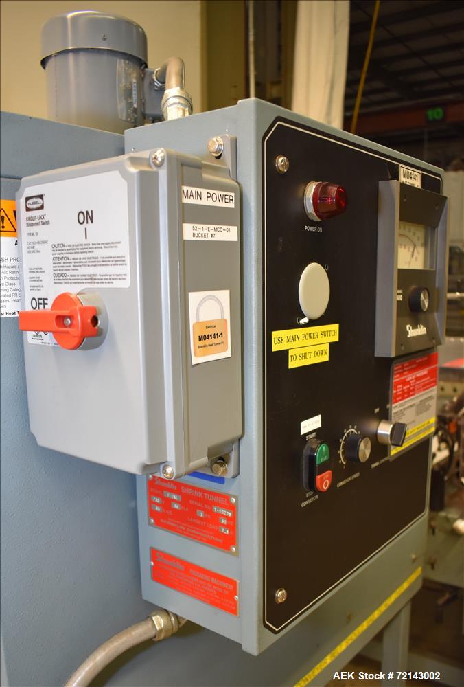 Used Shanklin Automatic L-Bar Sealer, Model A26A w/Shanklin T7XL shrink tunnel
