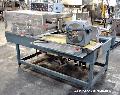 Unused- Shanklin Automatic L Bar Sealer, Model A27A. Capable of speeds up to 35 packages per minute. Has package size range: length 4" to 33", width up to 21", height up to 8". Maximum film size of 3...