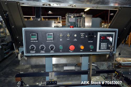 Unused- Shanklin Automatic L Bar Sealer, Model A27A. Capable of speeds up to 35 packages per minute. Has package size range: length 4" to 33", width up to 21", height up to 8". Maximum film size of 3...