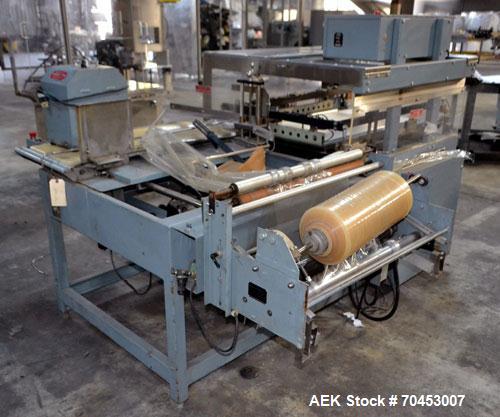 Unused- Shanklin Automatic L Bar Sealer, Model A27A. Capable of speeds up to 35 packages per minute. Has package size range: length 4" to 33", width up to 21", height up to 8". Maximum film size of 3...