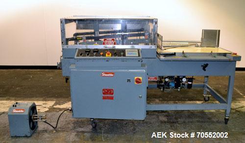 Used Shanklin A27A Automatic L bar Sealer capable of speeds up to 35 packages per minute.Has hot knife seal and a package size range:length 4" to 31", width up to 30", height up to 8".Max film size o...