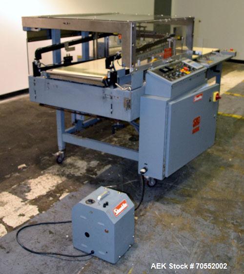 Used Shanklin A27A Automatic L bar Sealer capable of speeds up to 35 packages per minute.Has hot knife seal and a package size range:length 4" to 31", width up to 30", height up to 8".Max film size o...