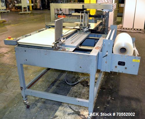 Used Shanklin A27A Automatic L bar Sealer capable of speeds up to 35 packages per minute.Has hot knife seal and a package size range:length 4" to 31", width up to 30", height up to 8".Max film size o...