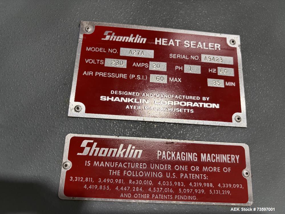 Used Shanklin Automatic L-Bar Sealer A27A | High-Speed Industrial Shrink Packaging System