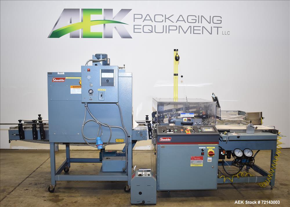 Used Shanklin Model A26 Automatic Shrink Wrapper with T7XL Shrink Tunnel