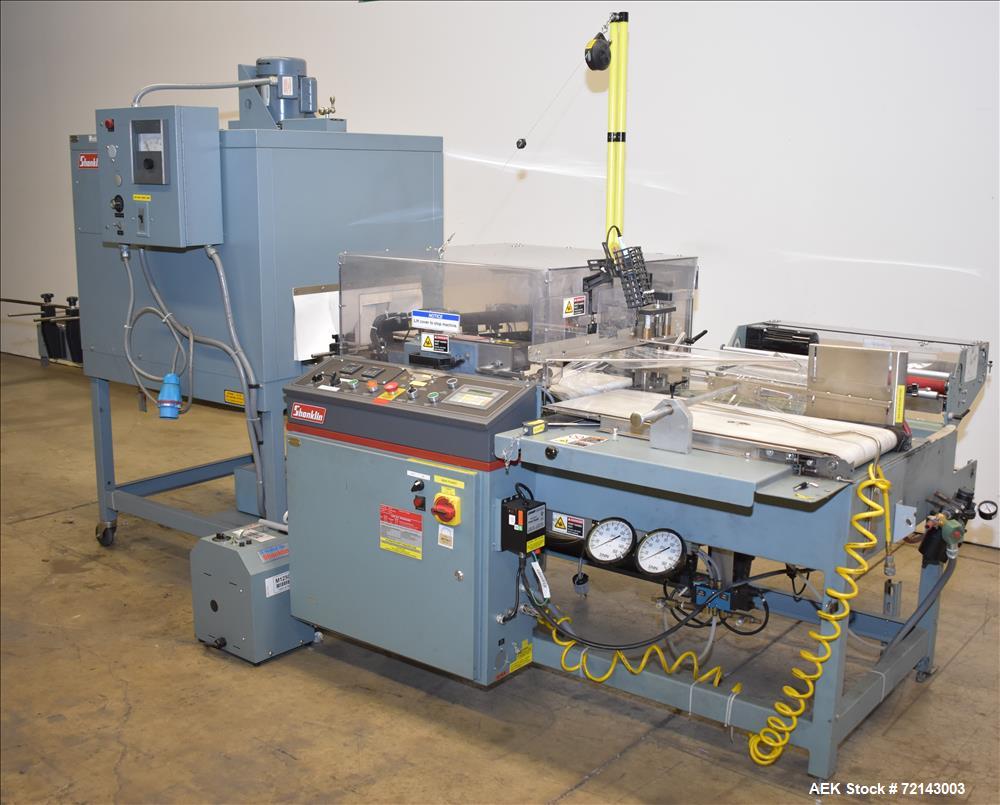 Used Shanklin Model A26 Automatic Shrink Wrapper with T7XL Shrink Tunnel