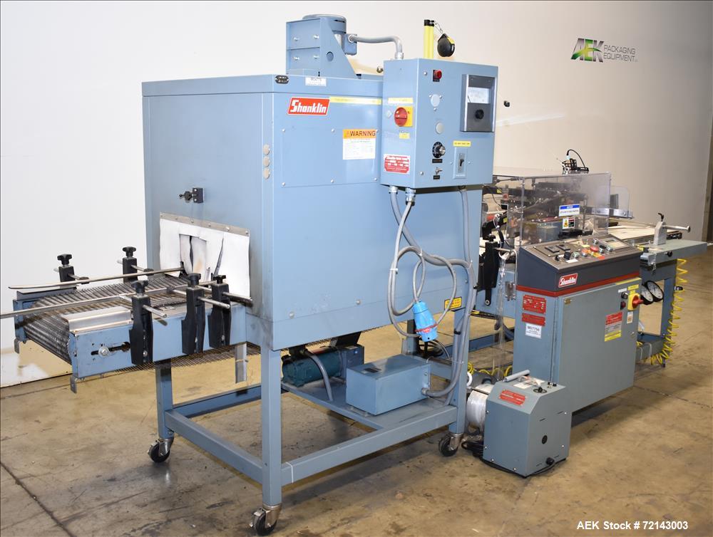 Used Shanklin Model A26 Automatic Shrink Wrapper with T7XL Shrink Tunnel
