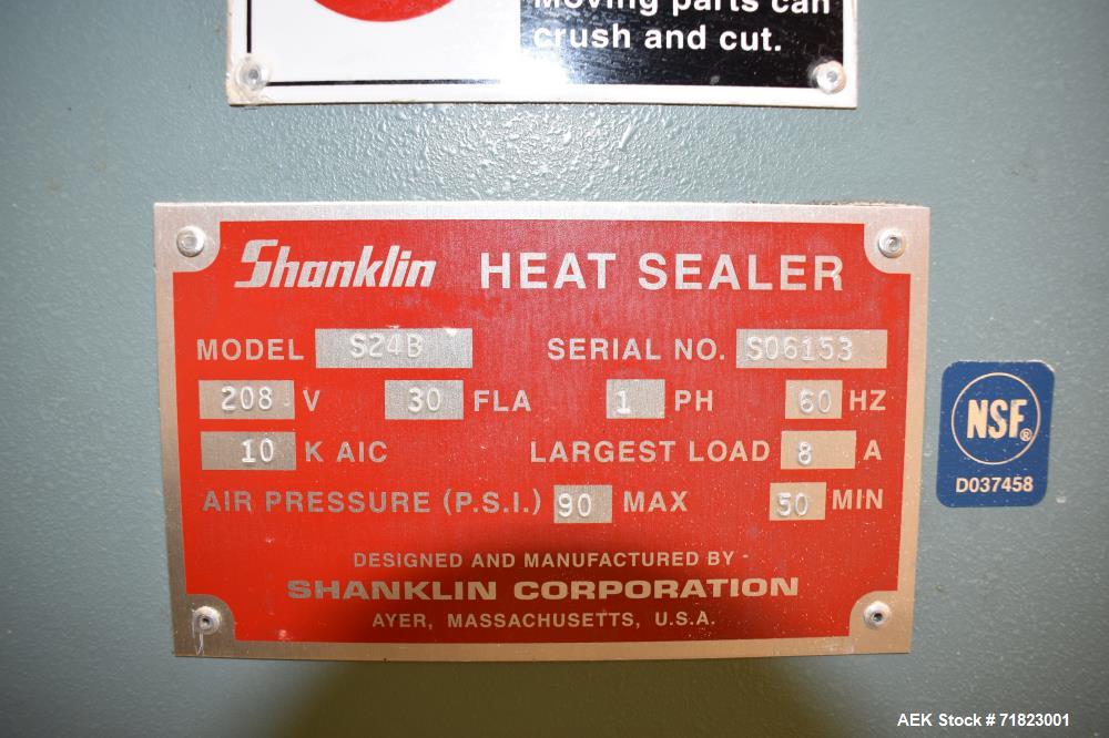 Used Shanklin Shrink Packager Model S24B with T6 Tunnel.