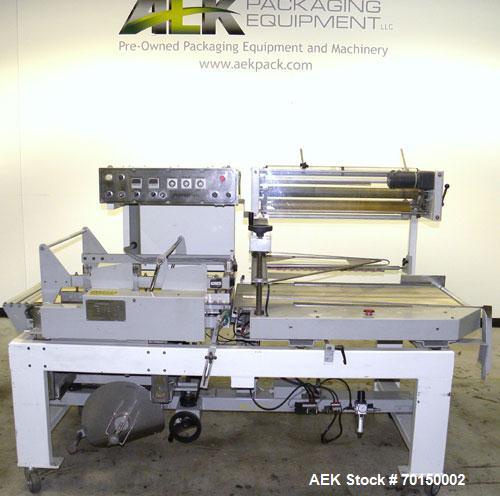 Used Texwrap Automatic L Bar Sealer, Model 3022-NFS-CC-VS4. Capable of speeds up to 45 packages per minute. Has a package size range: (width) 2-3/4" to 20",( length) 4" to 29" (Height) up to 9". Has ...
