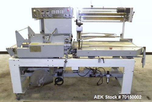 Used Texwrap Automatic L Bar Sealer, Model 3022-NFS-CC-VS4. Capable of speeds up to 45 packages per minute. Has a package size range: (width) 2-3/4" to 20",( length) 4" to 29" (Height) up to 9". Has ...