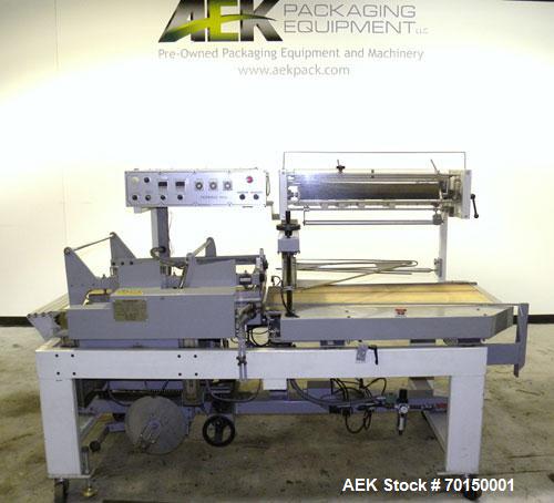 Used Texwrap Automatic L Bar Sealer, Model 3022. Capable of speeds up to 45 packages per minute. Has a package size range: width 2-3/4" to 20", length 4" to 29" and up to 9" high. Has auto infeed, pi...
