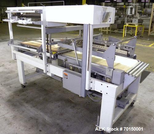 Used Texwrap Automatic L Bar Sealer, Model 3022. Capable of speeds up to 45 packages per minute. Has a package size range: width 2-3/4" to 20", length 4" to 29" and up to 9" high. Has auto infeed, pi...