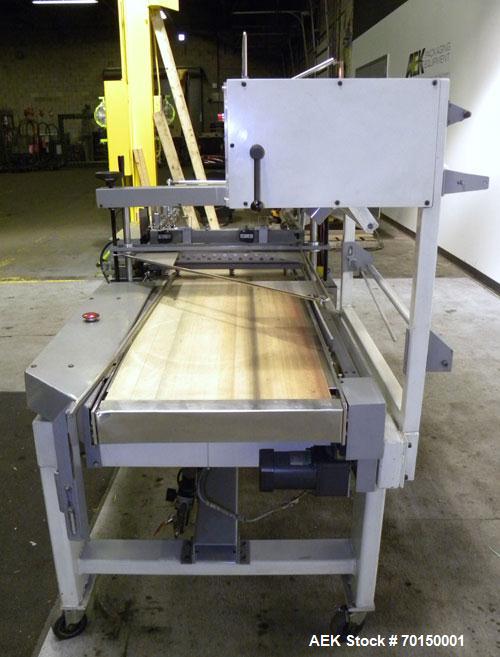 Used Texwrap Automatic L Bar Sealer, Model 3022. Capable of speeds up to 45 packages per minute. Has a package size range: width 2-3/4" to 20", length 4" to 29" and up to 9" high. Has auto infeed, pi...