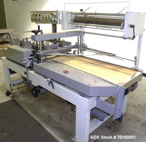Used Texwrap Automatic L Bar Sealer, Model 3022. Capable of speeds up to 45 packages per minute. Has a package size range: width 2-3/4" to 20", length 4" to 29" and up to 9" high. Has auto infeed, pi...