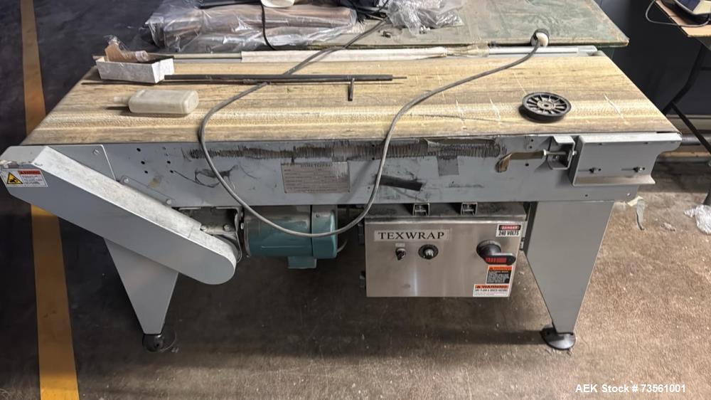 Used Texwrap “Stork” T1322-01 Automatic L-Bar Sealer with T-10 Heat Tunnel | 50 Packages/Min | Shrink Wrapping System | 3/60/240V
