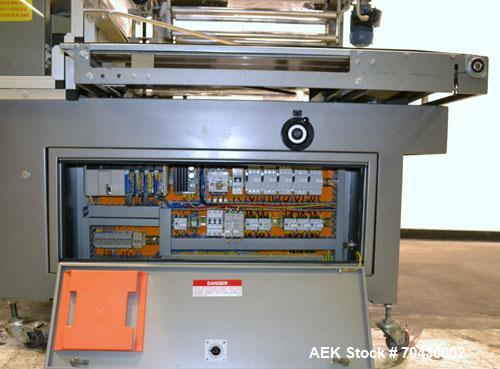 Used Weldotron FastPak 1022 Automatic L-Bar Sealer. Capable of speeds up to 25 packages per minute. Has a package size range:  minimum 4" long x 3" wide x 1/4" high up to 24" long x 20" wide x 6" hig...