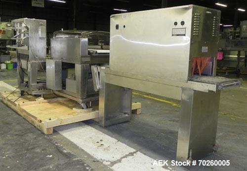 Used Weldotron 5962 Stainless Steel Automatic L-bar Sealer capable of speeds up to 25 packages per minute. Has an 18" wide x 22" long seal area with a maximum product height of approximately 6". Has ...