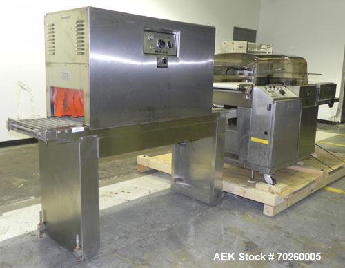 Used Weldotron 5962 Stainless Steel Automatic L-bar Sealer capable of speeds up to 25 packages per minute. Has an 18" wide x 22" long seal area with a maximum product height of approximately 6". Has ...