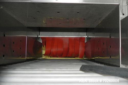 Used Weldotron 5962 Stainless Steel Automatic L-bar Sealer capable of speeds up to 25 packages per minute. Has an 18" wide x 22" long seal area with a maximum product height of approximately 6". Has ...