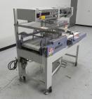 Used Conflex Model E-250 HS Automatic L Bar Sealer and Shrink Wrapper. The model E-250 HS is capable of speeds up to 35 packages per minute. Seal bar is 17