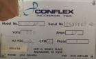 Used Conflex Automatic L Bar Sealer, Model E250 AC. Capable of speeds up to 30 packages per minute, and 100 feet per minute of film. Maximum seal dimensions 19