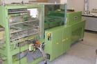 Used Kallfass Universal 8060/100 is an automatic L-Bar sealer manufactured in Germany in 1993. It will handle packages up to 800mm wide x 600mm deep x 100mm tall (31-7/16 x 23-1/2 x 3-7/8).
