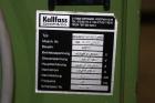 Used Kallfass Universal 8060/100 is an automatic L-Bar sealer manufactured in Germany in 1993. It will handle packages up to 800mm wide x 600mm deep x 100mm tall (31-7/16 x 23-1/2 x 3-7/8).