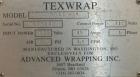 Used Texwrap Automatic L Bar Sealer, Model 3022VS4. Capable of speeds up to 45 packages per minute. Has a package size range: width 2-3/4