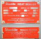 Used- Shanklin Automatic L-Bar Sealer, Model A26A