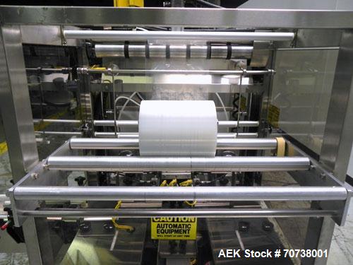 Used API Model DuraTech 2000-S-PH Pharmaceutical Shrink Bundler. Machine is capable of speeds up to 100 bottles/packages per minute (depending on pattern and size). Can handle containers up to 8" (he...