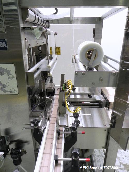 Used API Model DuraTech 2000-S-PH Pharmaceutical Shrink Bundler. Machine is capable of speeds up to 100 bottles/packages per minute (depending on pattern and size). Can handle containers up to 8" (he...