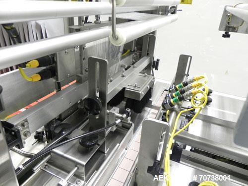 Used API Model DuraTech 2000-S-PH Pharmaceutical Shrink Bundler. Machine is capable of speeds up to 100 bottles/packages per minute (depending on pattern and size). Can handle containers up to 8" (he...